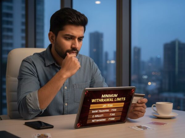 Minimum withdrawal amount from casino sites in India